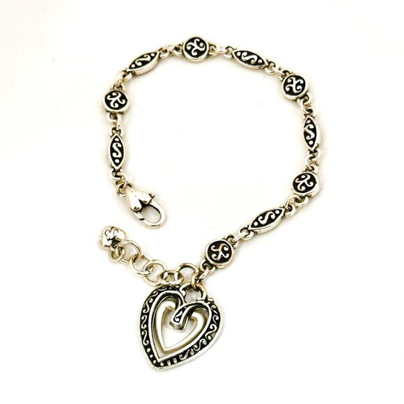 Brighton Ellington Silver Tone Heart Bracelet - Picture 9 of 11